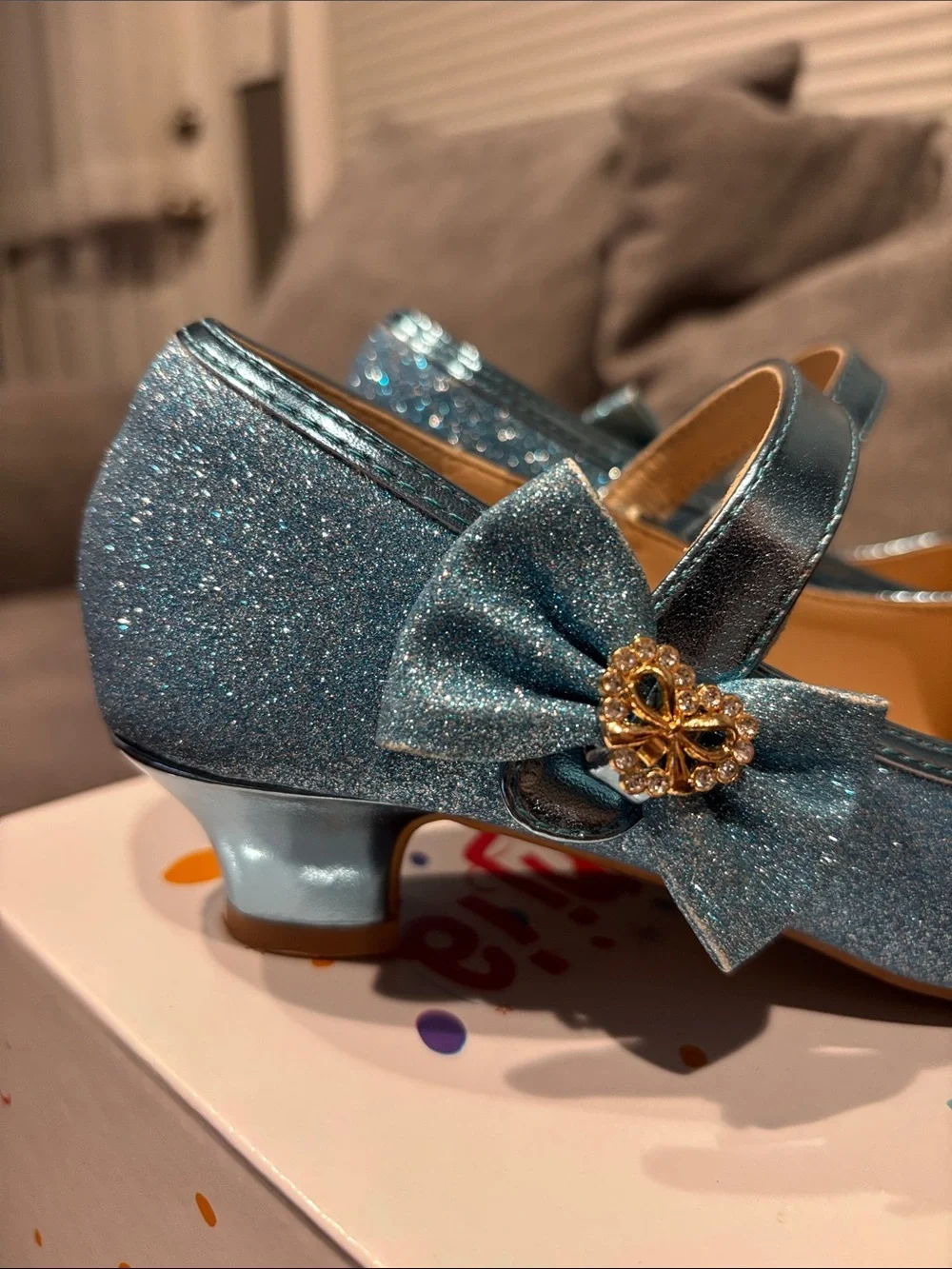 Pandaninja Blue Glitter Kids Shoes